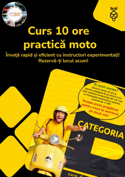 Sesiune 10 ore de practică la cursul de pregătire pentru motocicleta categoria B